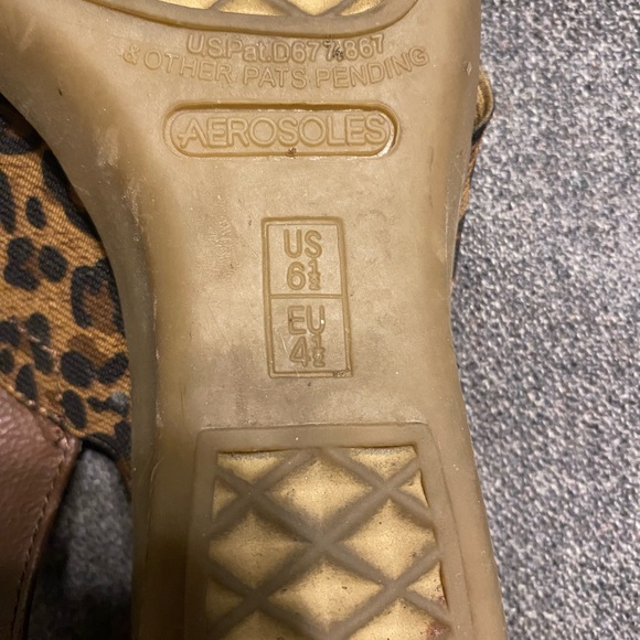 Aerosole leopard low wedge sandal - Picture 4 of 6